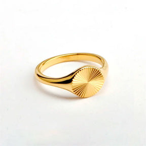 Anel Feminino Solar Banhado em Ouro 18K