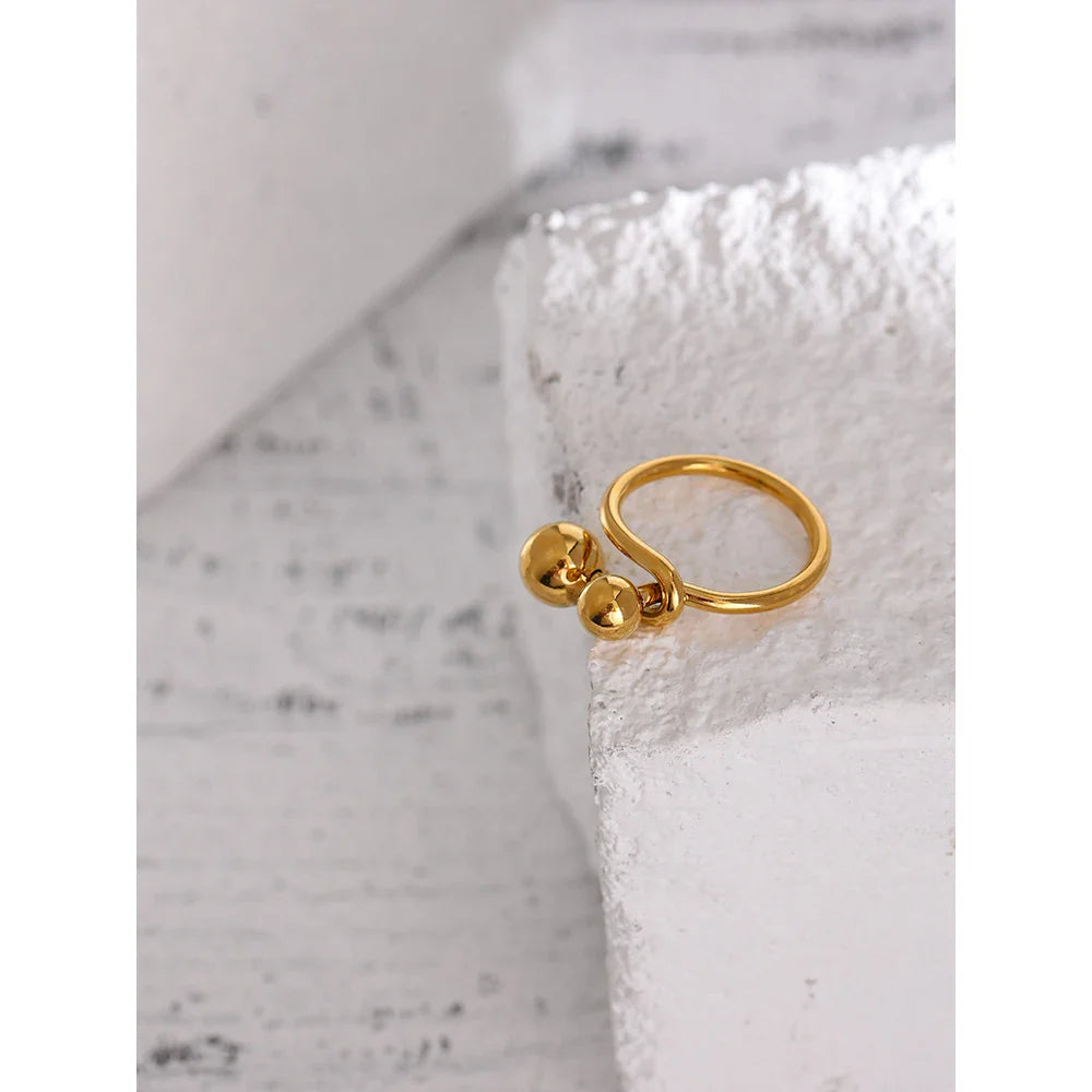 Anel Feminino Pinned Banhado em Ouro 18K