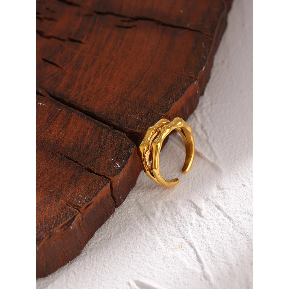 Anel Feminino Zemply Banhado em Ouro 18K