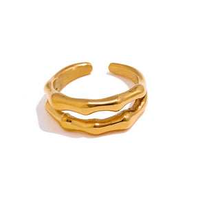 Anel Feminino Zemply Banhado em Ouro 18K