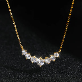 Colar Feminino Moissanite Banhado em Ouro 18K