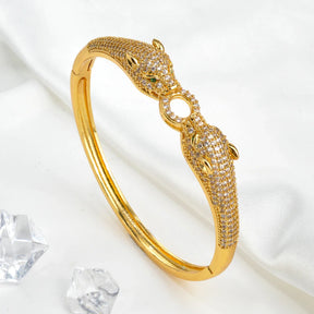 Bracelete Feminino Leopardo Banhado em Ouro 18K