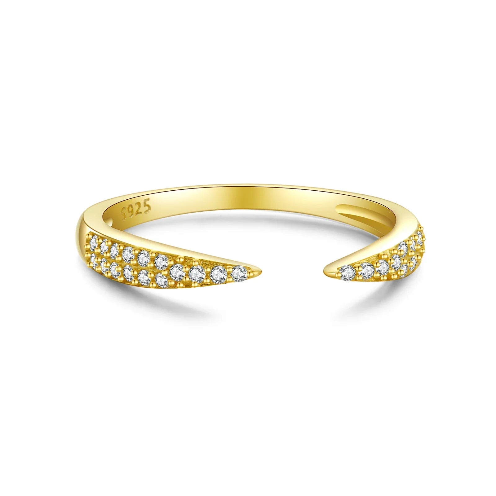 Anel Feminino Fine com Pedra Zircônia Banhado em Ouro 18K