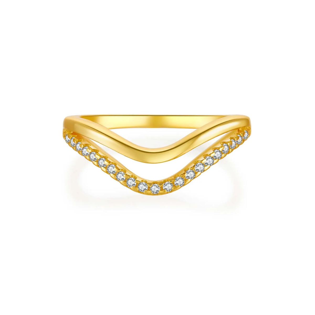 Anel Feminino Grown Banhado em Ouro 18K