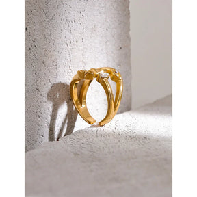 Anel Feminino Daimond Banhado em Ouro 18K