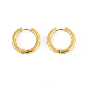 Brinco Feminino Estilo Triplo Banhado em Ouro 18K