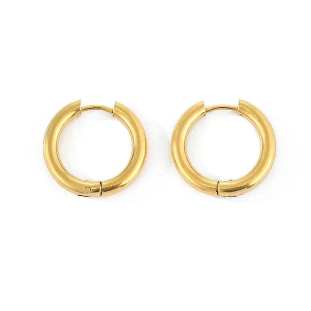 Brinco Feminino Estilo Triplo Banhado em Ouro 18K