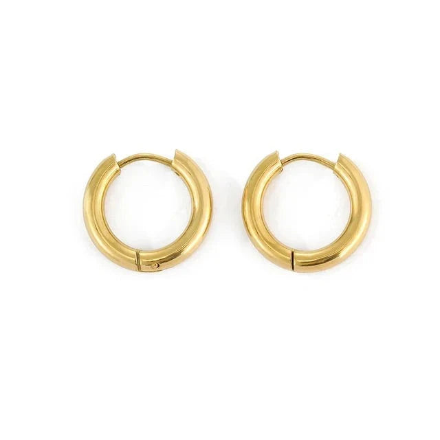 Brinco Feminino Estilo Triplo Banhado em Ouro 18K