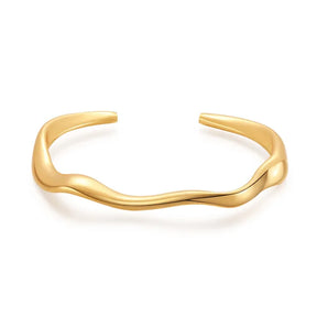 Bracelete Feminino Estilo Torcido Banhado em Ouro 18K