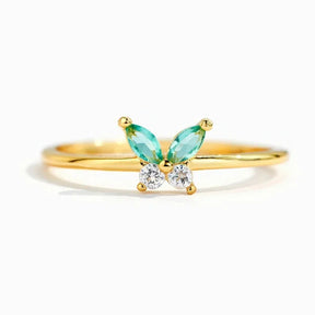 Anel Feminino Butterfly Banhado em Ouro 18K