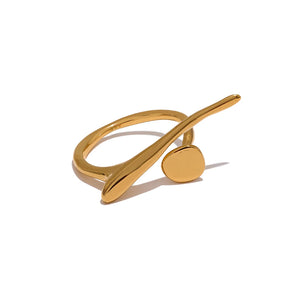 Anel Feminino Stainless Steel Banhado em Ouro 18K