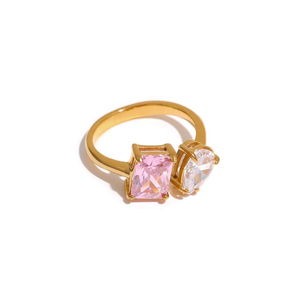 Anel Feminino Dpink Banhado em Ouro 18K