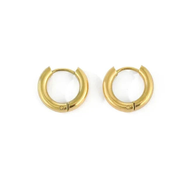 Brinco Feminino Estilo Triplo Banhado em Ouro 18K