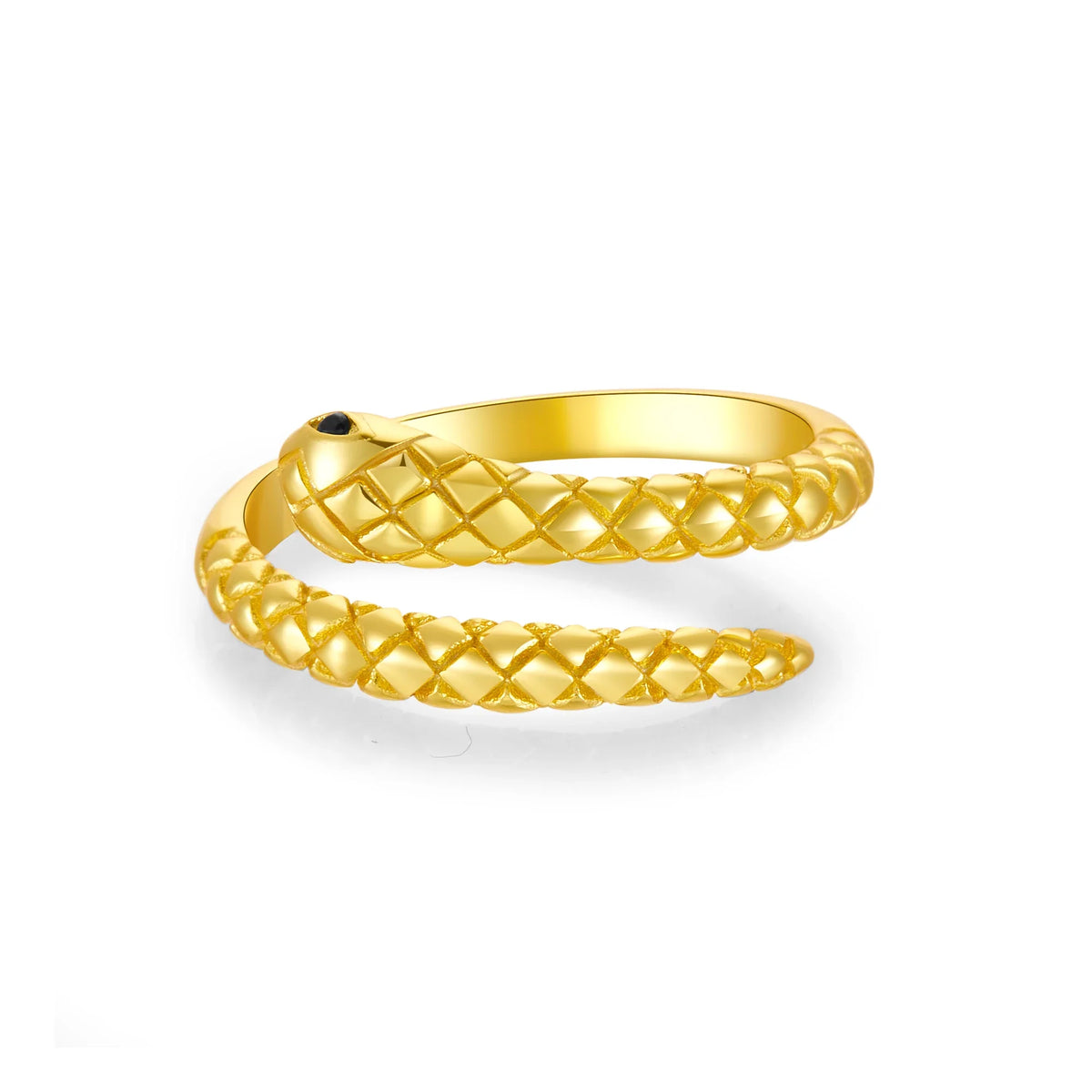 Anel Feminino Punk Snade Banhado em Ouro 18K