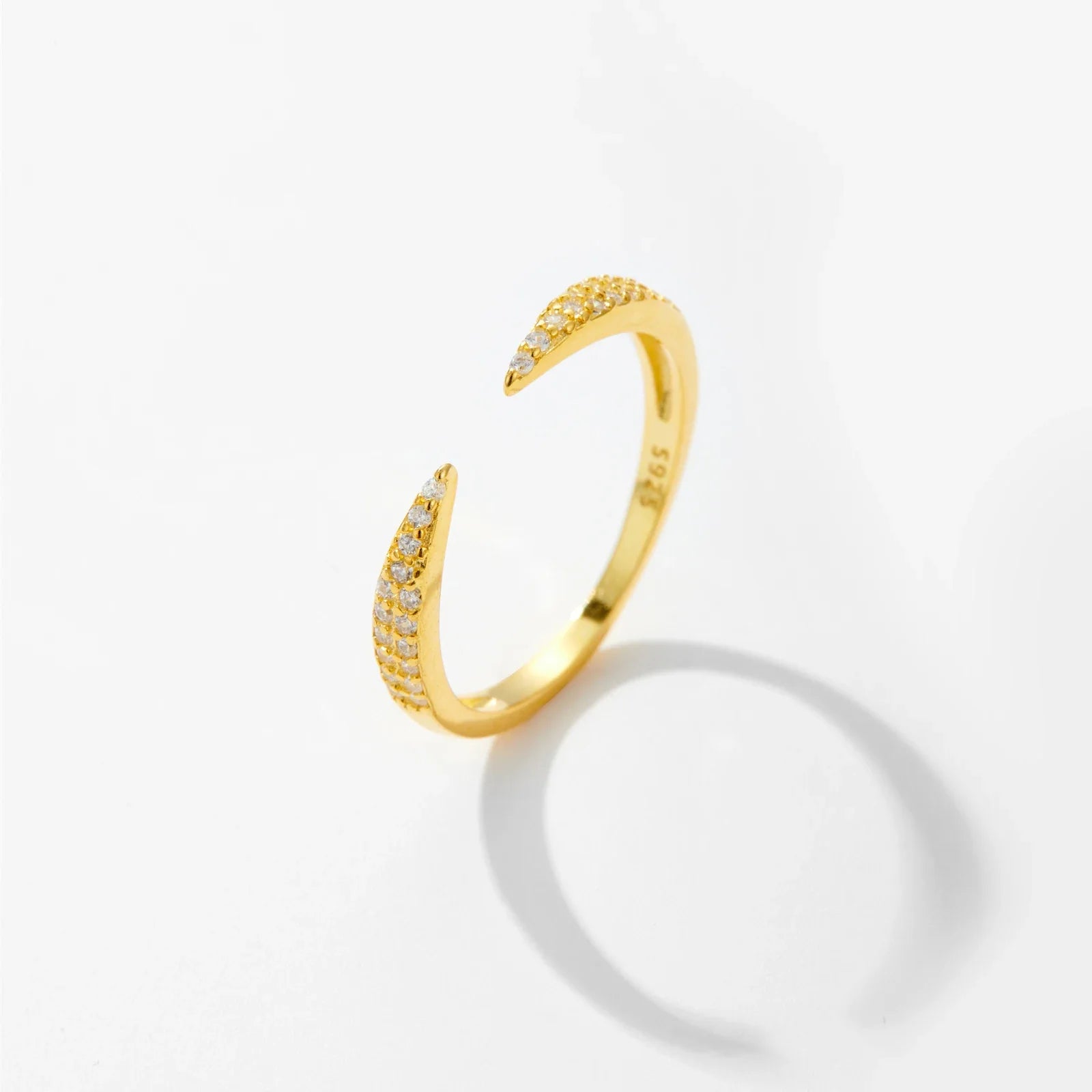 Anel Feminino Fine com Pedra Zircônia Banhado em Ouro 18K