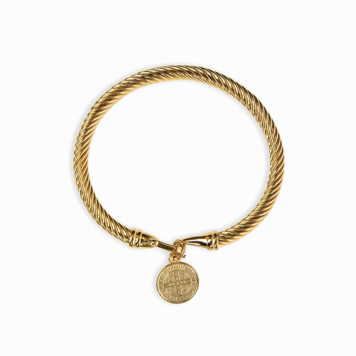 Bracelete Feminino Pingente São Bento Banhado em Ouro 18K