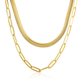 Mix Colar Feminino Antonela Banhado em Ouro 18k